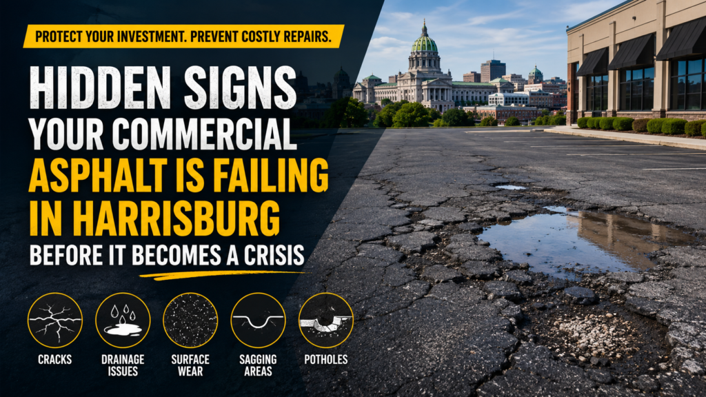 Hidden Signs Your Commercial Asphalt Is Failing in Harrisburg Before It Becomes a Crisis